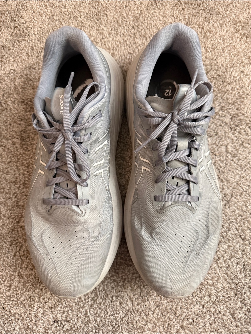 ASICS Men’s Light Gray Athletic Running Shoes